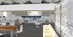 Rendering of the new Delta Sky Club at SEA | Courtesy of Delta