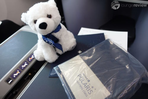 United Polaris launch day teddy bear and amenity kit