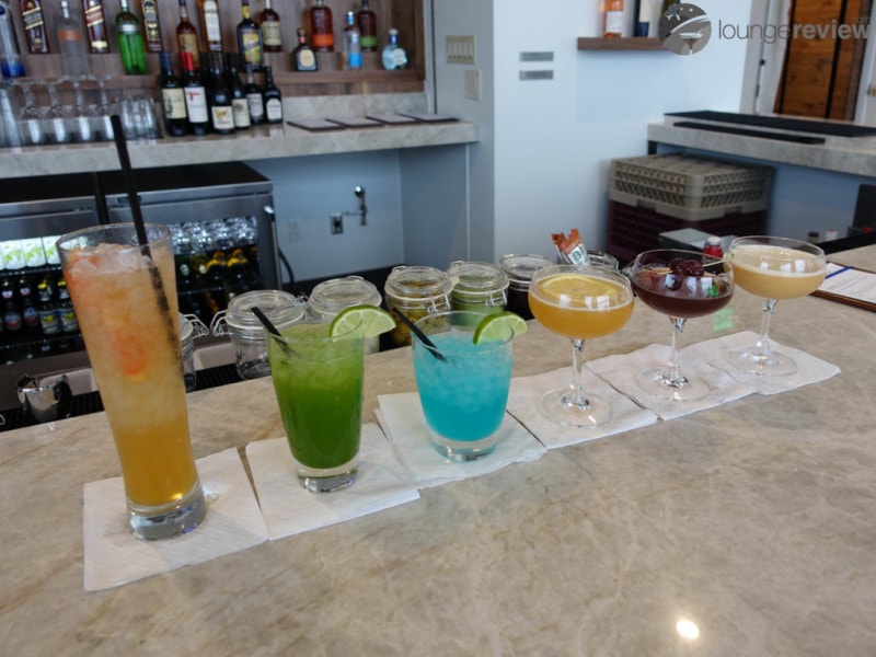 Specialty cocktails designed by Mixologist Jim Meehan at The Centurion Lounge - Seattle-Tacoma, WA (SEA)