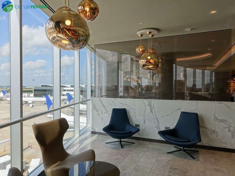 United Polaris Lounge Houston tarmac views