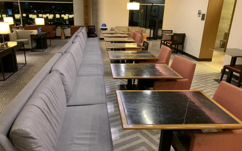 Singapore Airlines Lounge Sydney Dining Tables