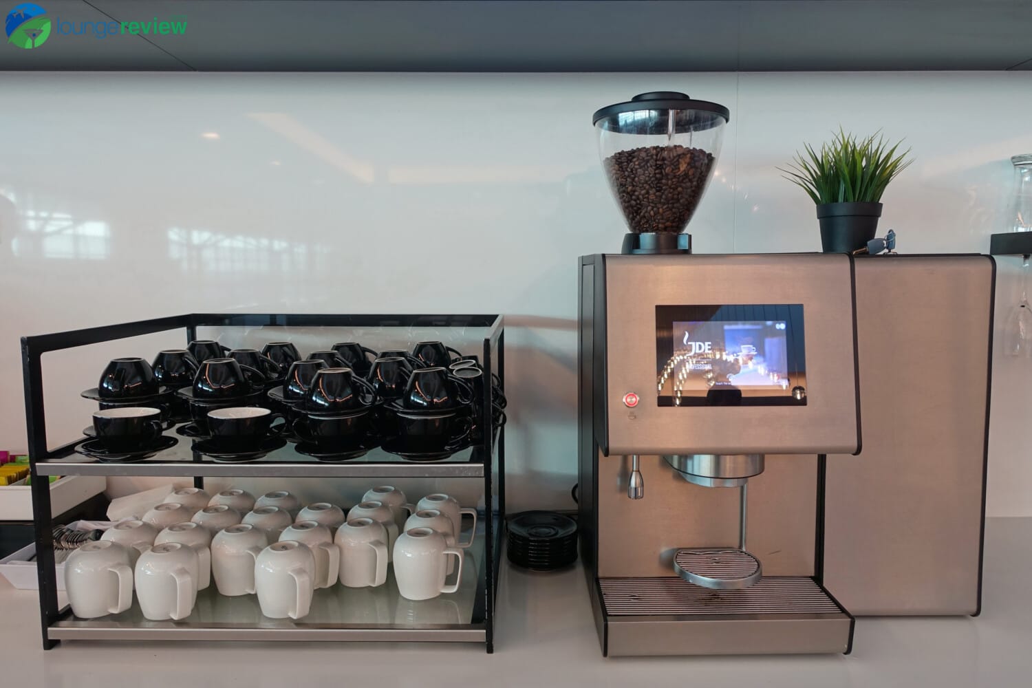 Espresso machine at the Air New Zealand Lounge Brisbane Airport