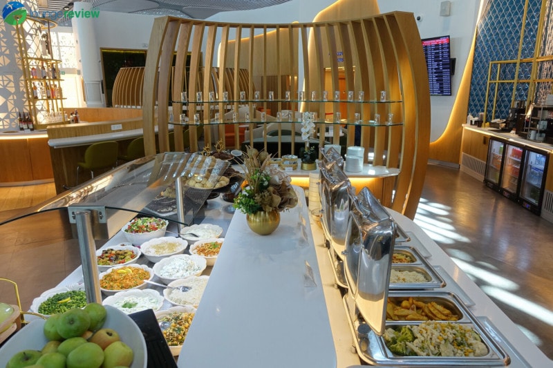 SkyTeam Lounge Istanbul buffet spread